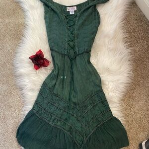 New Whimsical  VTG 90s /Y2k Emerald/ Green  Fairy Dress